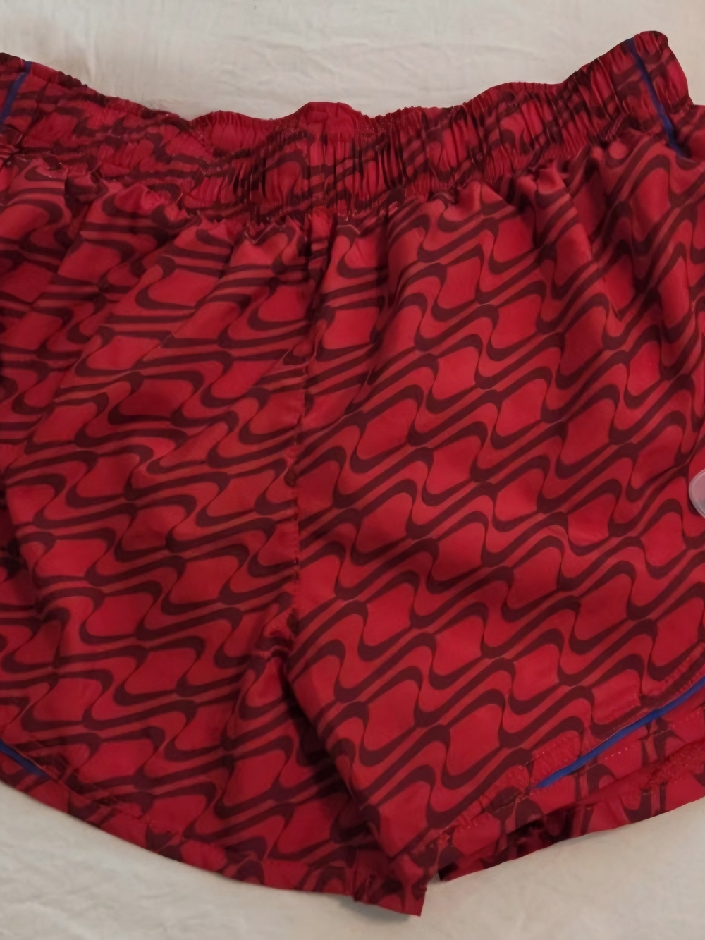 Nike Red Patterned Women's Athletic Shorts